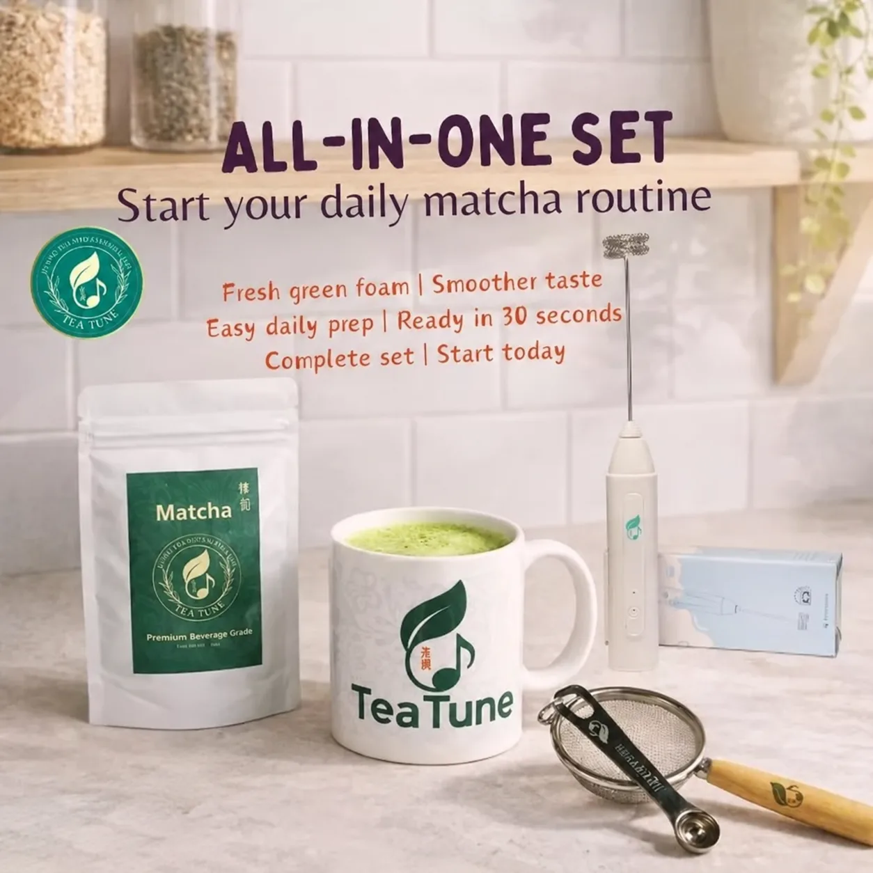 Matcha Daily Set (with 30g Matcha) - Image 2